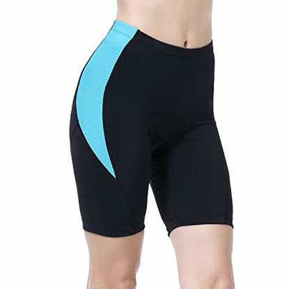Picture of beroy Women Cycling Shorts with 3D Padding,Ladies Bike Shorts(S Blue)