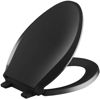 Picture of KOHLER K-4636-7 Cachet Quiet-Close with Grip-Tight Bumpers Elongated Toilet Seat, Black Black
