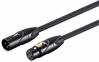 Picture of Monoprice XLR Male to XLR Female Cable [Microphone & Interconnect] - 50 Feet | Gold Plated, 16AWG - Stage Right Series Black