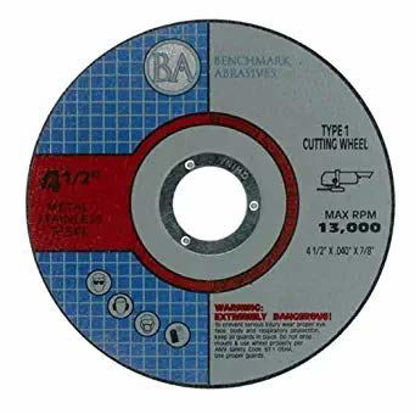 Picture of 50 Pack - 4.5"x.040"x7/8" Quality Thin Cut Off Wheels Metal & Stainless Steel