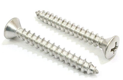 Picture of #10 x 1" Stainless Steel Oval Head Wood Screws (100pc) 18-8 (304) Stainless Steel Choose Size & Type by Bolt Dropper