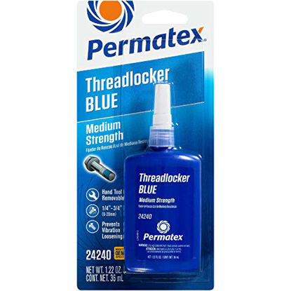 Picture of Permatex 24240 Medium Strength Threadlocker Blue, 36 ml