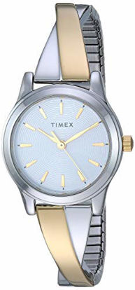 Picture of Timex Women's TW2R98600 Stretch Bangle Crisscross 25mm Two-Tone Expansion Band Watch