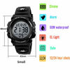 Picture of Boys Digital Watch Outdoor Sports 50M Waterproof Electronic Watches Alarm Clock 12/24 H Stopwatch Calendar Wristwatch - All Black