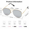 Picture of SOJOS Classic Aviator Mirrored Flat Lens Sunglasses Metal Frame with Spring Hinges SJ1030 with Gold Frame/Silver Mirrored Lens