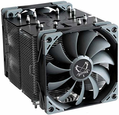 Picture of Scythe Ninja 5 Air CPU Cooler, 120mm Single Tower, Intel LGA1151, AMD AM4, Dual Quiet Fans, Black Top Cover