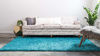 Picture of Unique Loom Solo Solid Shag Collection Modern Plush Deep Aqua Blue Area Rug (10' 0 x 13' 0)