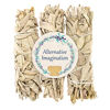 Picture of Premium California White Sage 5 Inch Medium Sized Smudge Sticks - 3 Pack. Use for Home Cleansing, and Fragrance, Meditation, Smudging Rituals. Grown and Packaged in The USA. 