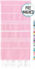 Picture of WETCAT Original Turkish Beach Towel (39 x 71) - Prewashed Peshtemal, 100% Cotton - Highly Absorbent, Quick Dry and Ultra-Soft - Washer-Safe, No Shrinkage - Stylish, Eco-Friendly - [Light Pink]