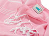 Picture of WETCAT Original Turkish Beach Towel (39 x 71) - Prewashed Peshtemal, 100% Cotton - Highly Absorbent, Quick Dry and Ultra-Soft - Washer-Safe, No Shrinkage - Stylish, Eco-Friendly - [Light Pink]