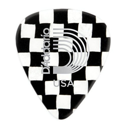 Picture of D'Addaro Checkerboard Celluloid Guitar Picks, Medium, 25 Pack