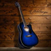 Picture of Ashthorpe Full-Size Cutaway Thinline Acoustic-Electric Guitar Package - Premium Tonewoods - Brown