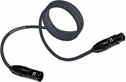 Picture of Balanced XLR Cable Male to Female - 25 Feet Black - Pro 3-Pin Microphone Connector for Powered Speakers, Audio Interface or Mixer for Live Performance & Recording