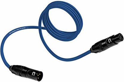 Picture of Balanced XLR Cable Male to Female - 35 Feet Blue - Pro 3-Pin Microphone Connector for Powered Speakers, Audio Interface or Mixer for Live Performance & Recording