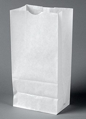 Picture of 12# Waxed Bakery Bags, Plain White, 7-1/8" x 4-1/4" x 13-15/16" Size, 1000 Bags Per Case