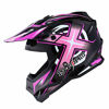 Picture of 1Storm Adult Motocross Helmet BMX MX ATV Dirt Bike Helmet Racing Style HF801; Sonic Pink