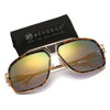 Picture of AEVOGUE Sunglasses For Men Goggle Alloy Frame Brand Designer AE0336 (Tortoise&Gold, 62)