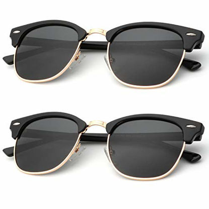 Picture of Unisex Polarized Sunglasses Stylish Sun Glasses for Men and Women Color Mirror Lens Multi Pack Options