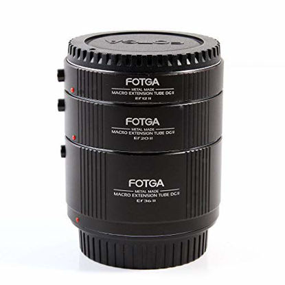Picture of Fotga Metal Electronic Full Metal Auto Focus Macro Extension Tube 13mm+20mm+36mm Set for Canon EOS EF & EF-S Mount 5D2 5D3 5DIV 5DS 5DSR 6D II 7D/7DII 77D 80D 650D 750D 800D 1300D 1500D DSLR Cameras