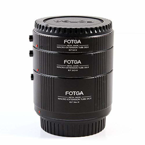 Picture of Fotga Metal Electronic Full Metal Auto Focus Macro Extension Tube 13mm+20mm+36mm Set for Canon EOS EF & EF-S Mount 5D2 5D3 5DIV 5DS 5DSR 6D II 7D/7DII 77D 80D 650D 750D 800D 1300D 1500D DSLR Cameras