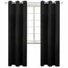 Picture of BGment Black Blackout Curtains for Living Room - Grommet Thermal Insulated Room Darkening Energy Saving Curtains for Bedroom, Set of 2 Panels, 42 x 84 Inch