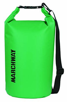 Picture of MARCHWAY Floating Waterproof Dry Bag 5L/10L/20L/30L/40L, Roll Top Sack Keeps Gear Dry for Kayaking, Rafting, Boating, Swimming, Camping, Hiking, Beach, Fishing (Green, 40L)