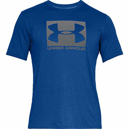 Picture of Under Armour Men's Boxed Sportstyle Short-Sleeve T-Shirt , Royal Blue (400)/Graphite , Small