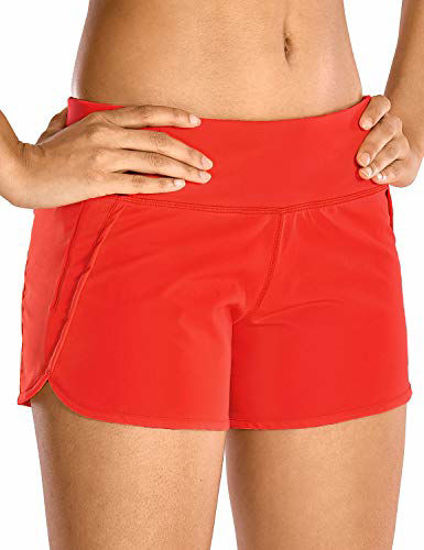GetUSCart- CRZ YOGA Women's Quick-Dry Athletic Sports Running Workout  Shorts with Zip Pocket - 4 Inches Poppy 4''-R403 XX-Small
