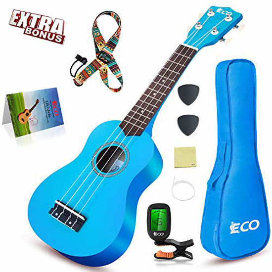 Soprano Ukulele Beginner Kit 21 Inch w/How to play Songbook Carrying bag Digital Tuner All in One Set 