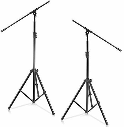 Suit for Large Microphone Isolation Shield Black Microphone Stand AGPTEK Wind Screen Bracket Stand with Adjustable and Non-slip Tripod Base 