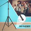 Picture of Adjustable Tripod Microphone Boom Stand - Pair of Universal Heavy Duty Lightweight Professional Compact Stage Studio Floor Standing Boom Mic Tripod Holder w/Standard 5/8" Mic Adapter - Pyle PMKS56X2