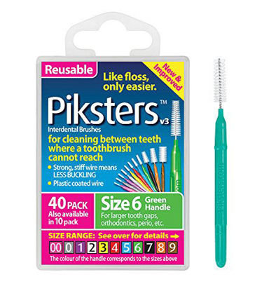Picture of Piksters Interdental Brushes (40 Pack, Size 6 (Green))