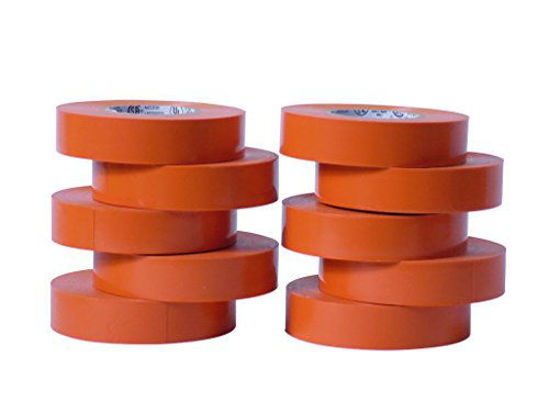 Picture of WOD ETC766 Professional Grade General Purpose Orange Electrical Tape UL/CSA listed core. Vinyl Rubber Adhesive Electrical Tape: 3/4inch X 66ft. - Use At No More Than 600V & 176F (Pack of 10)