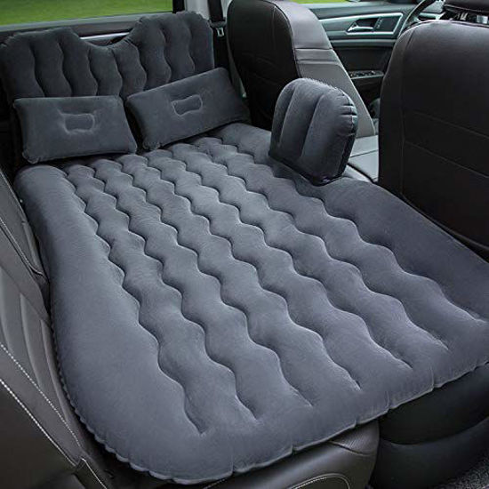 Premium Quality Car Travel Back Seat Inflatable Air Mattress 2 Air Pillows,2 Air Piers,1 Travel Neck Pillow,Mattress and Piers can be Separated so Mattress can be Used Like Normal Camping Mattress