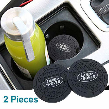 Picture of monochef Auto Sport 2.75 Inch Diameter Oval Tough Car Logo Vehicle Travel Auto Cup Holder Insert Coaster Can 2 Pcs Pack (Fit Land Ro ver)