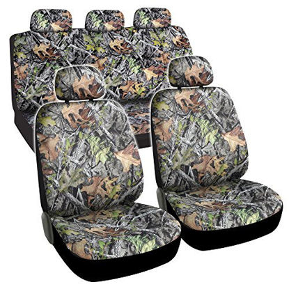 Picture of BDK Camo Car Seat Covers - Full 9 Piece Set - Waterproof Protection for Car Truck SUV Van - Camouflage (Maple Forest)