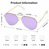 Picture of SOJOS Classic Aviator Mirrored Flat Lens Sunglasses Metal Frame with Spring Hinges SJ1030 with Gold Frame/Purple Mirrored Lens
