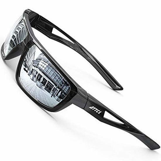 GetUSCart- ATTCL Sports Polarized Sunglasses For Men Cycling Driving  Fishing 100% UV Protection J2021 Silver