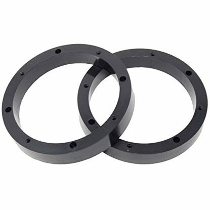 Picture of 1 Pair 6.5" Plastic Speaker Spacer Rings - Subwoofer Mid Range Custom Installation Mounting Adapter
