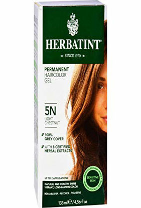 Picture of Herbatint Herbal Haircolor Permanent Gel 5N Light Chestnut 4.56 oz