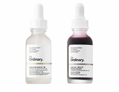 Picture of The Ordinary Peeling Solution And Hyaluronic Face Serum! AHA 30% + BHA 2% Peeling Solution! Hyaluronic Acid 2% + B5! Help Fight Visible Blemishes And Improve The Look Of Skin Texture & Radiance!