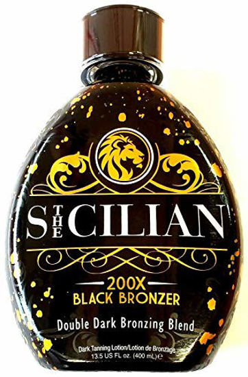 Picture of The Sicilian 200X Double Dark Black Bronzer Tanning Lotion 13.5 oz - New 2021 Tan Lotion