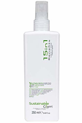 Picture of Leave-in Conditioner Spray Detangler Hair Mask with Organic Coconut Oil, Argan Oil & Avocado Oil | Sulfate Free, Vegan | Sustainable Glam 15in1 Benefits Hair Mask