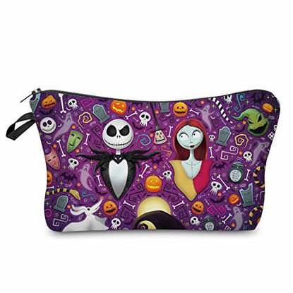 Picture of Cosmetic Bag MRSP Makeup bags for women,Small makeup pouch Travel bags for toiletries waterproof The Nightmare Before Christmas(52310)