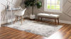 Picture of Unique Loom Sofia Collection Traditional Vintage Area Rug, 3' 3" x 5' 3", Gray/Ivory