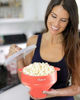 Picture of Original Salbree Microwave Popcorn Popper, Silicone Popcorn Maker, Collapsible Bowl - The Most Colors Available (Coral)