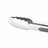 Picture of 304 Stainless Steel Kitchen Cooking Tongs, 9" and 12" Set of 2 Sturdy Grilling Barbeque Brushed Locking Food Tongs with Ergonomic Grip, Grey