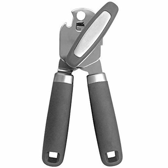 GetUSCart- Gorilla Grip Original Premium Manual Can Opener, Comfortable  Grip, Oversized Easy Turn Knob, Smooth Edges, Hangs for Convenient Storage,  Built in Bottle Opener, Sharp Blades Easily Open Tin Cans, Gray