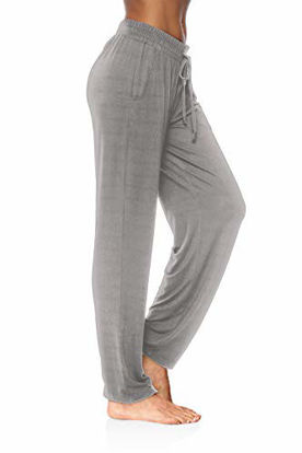 Picture of DIBAOLONG Womens Yoga Pants Wide Leg Comfy Drawstring Loose Straight Lounge Running Workout Legging Gray S