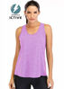Picture of ICTIVE Workout Tops for Women Loose fit Racerback Tank Tops for Women Mesh Backless Muscle Tank Running Tank Tops Workout Tank Tops for Women Yoga Tops Athletic Exercise Gym Tops Lightpurple L